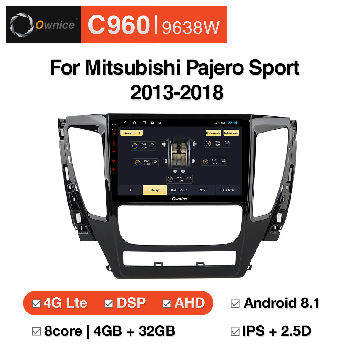 Đầu DVD android Ownice C960 cho xe ô tô Mitsubishi Pajero Sport 2013 ...
