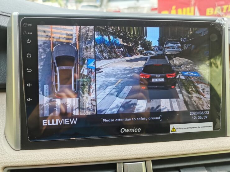 Camera 360 độ ô tô hiển thị biển số xe y như thật