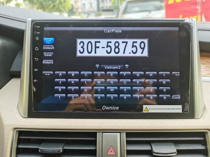 Nhập biển số của bạn để hiển thị trên camera 360 ô tô