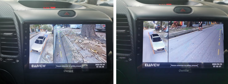 Camera 360 Elliview V4 lắp trên xe Kia K3 cùng đầu DVD Ownice C960
