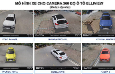 Mô hình xe trên camera 360 độ ô tô Elliview