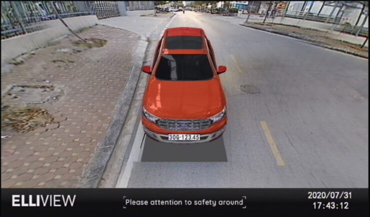 Camera 360 độ ô tô cài được biển số xe lên mô hình