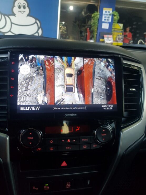 Trải nghiệm màn hình Ownice cao cấp xe Xe Mitsubishi Triton 2020 xem 2 bánh trước (cam360)