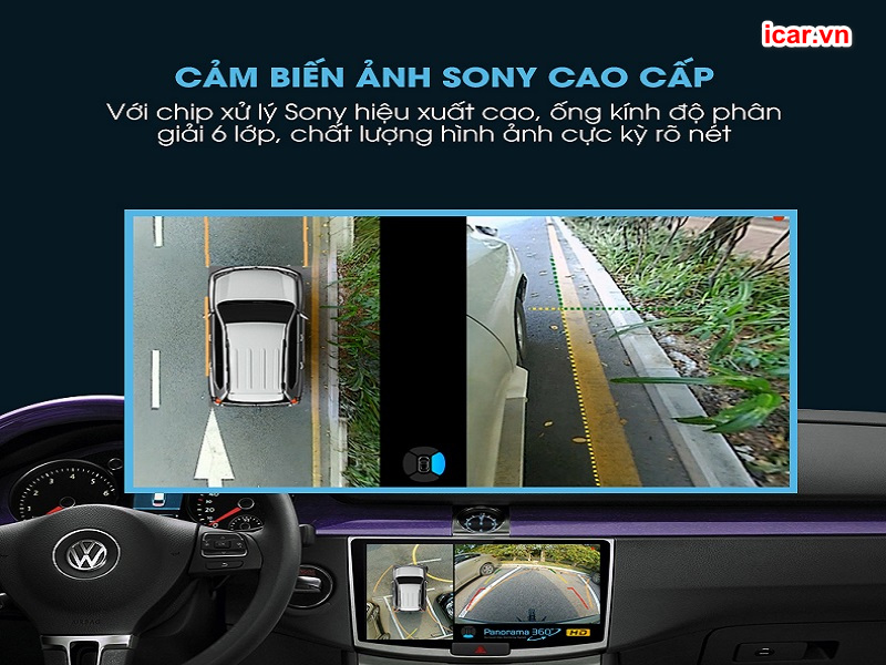 Hệ thống xử lý thông minh của camera 360 ô tô giúp cung cấp hình ảnh sắc nét