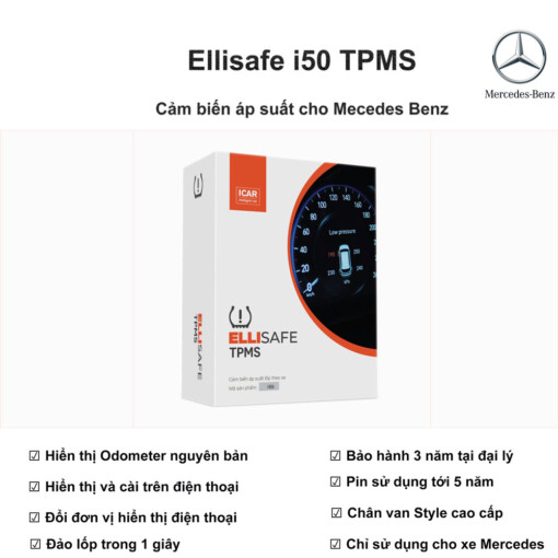 Cảm biến áp suất lốp Mercedes Benz phiên bản Ellisafe i50