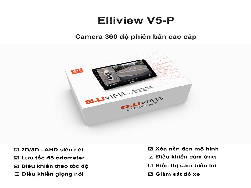 Sản phẩm mới ra mắt của hãng Icar Việt Nam - Camera 360 ô tô Elliview V5