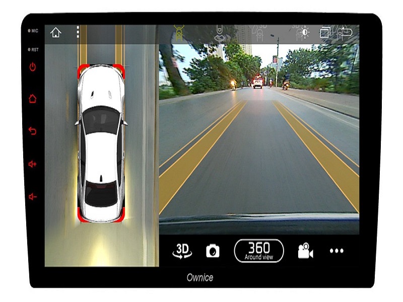 Sự tương tích giữa màn hình Ownice và camera 360 ô tô Elliview S3 cung cấp hình ảnh siêu nét