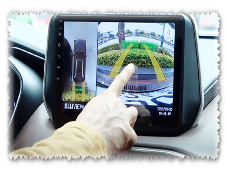 Tính năng cảm ứng trên màn hình Android của camera 360 độ ô tô Elliview V5