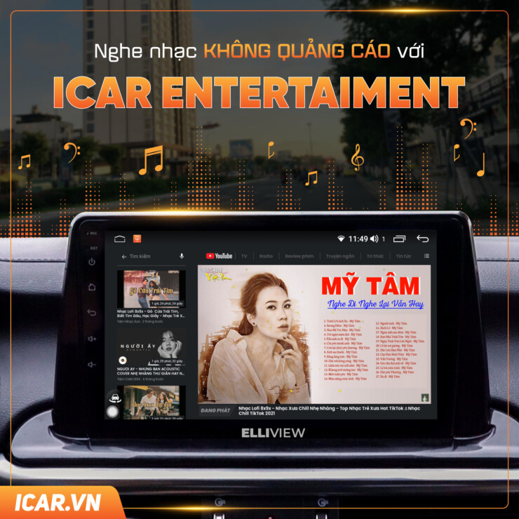 Nghe nhạc không quảng cáo với ICAR Entertainment 