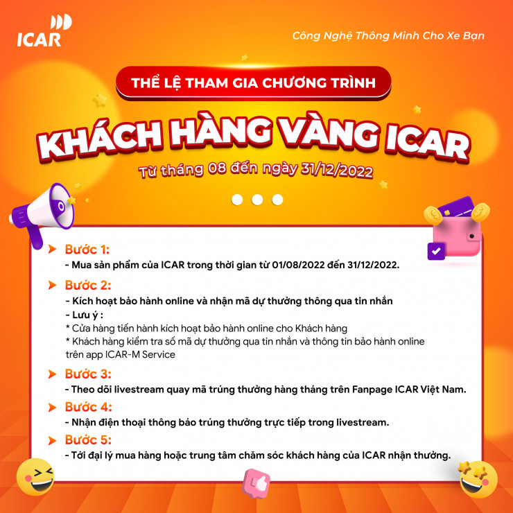 Mua sản phẩm của ICAR Việt Nam có cơ hội trúng thưởng vàng 9999