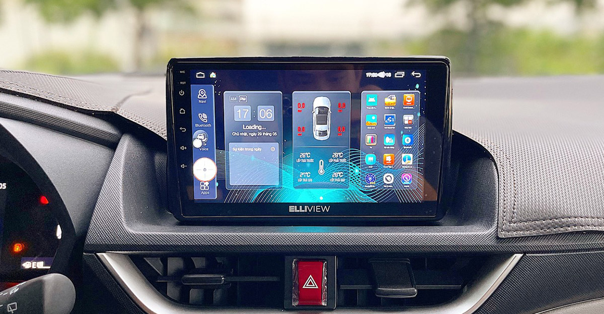 Lắp DVD Android Elliview S4 liền Cam 360 xe Toyota Veloz 2022 tại Điện Biên