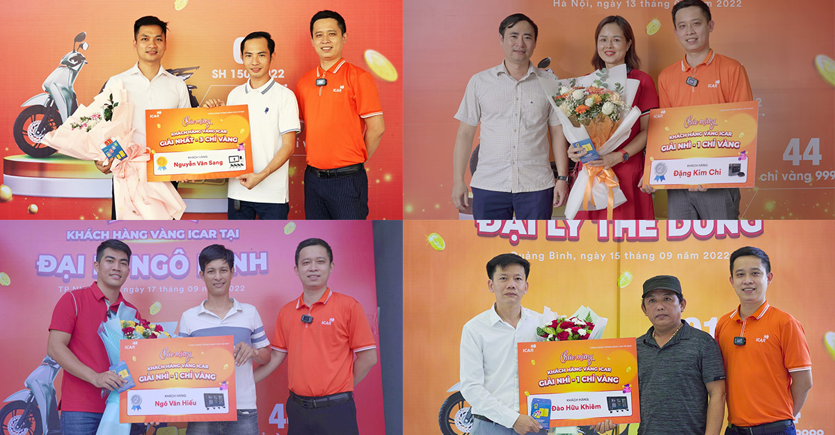 Trang tin 24h: 4 khách hàng trúng Vàng 9999 đầu tiên trong tháng 8 của ICAR Việt Nam