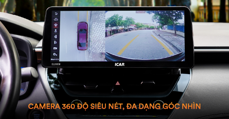Màn hình Android ICAR Elliview Q4 nổi bật với cam 360 sắc nét tới từng chi tiết