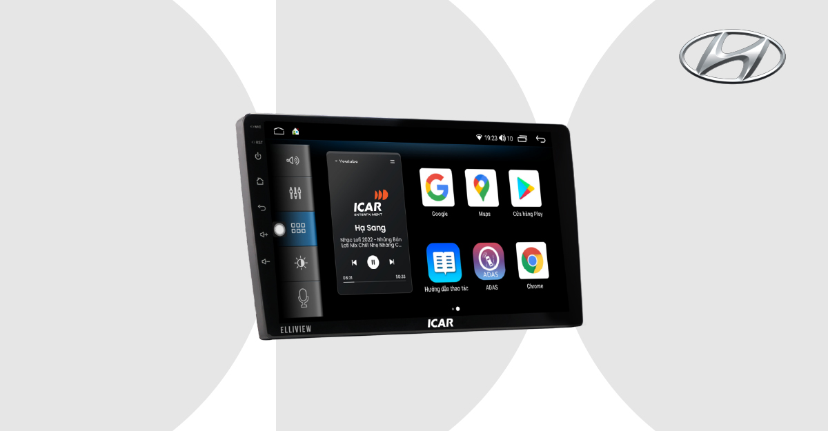 Màn hình android ICAR Elliview U3H dành cho xe Hyundai