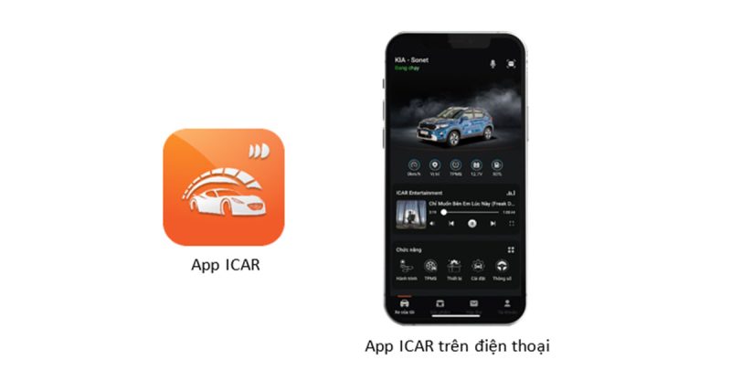 App ICAR trên điện thoại 