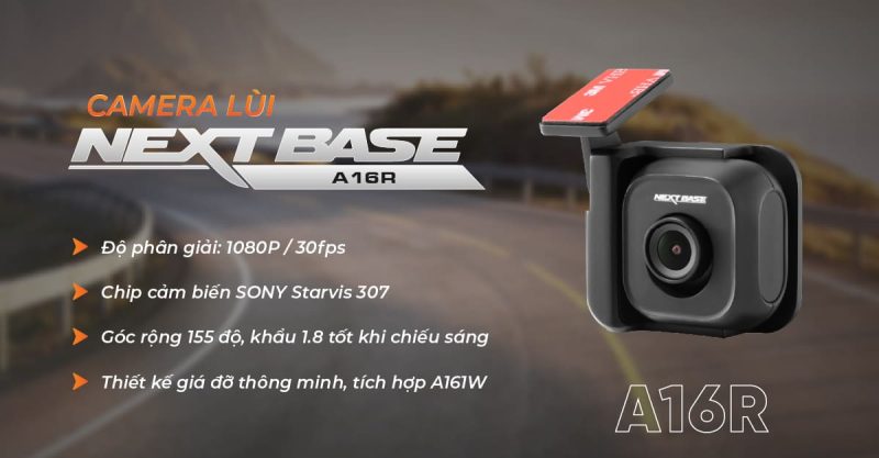 Camera hành trình Nextbase A16R được trang bị chip cảm biến SONY Starvis 307